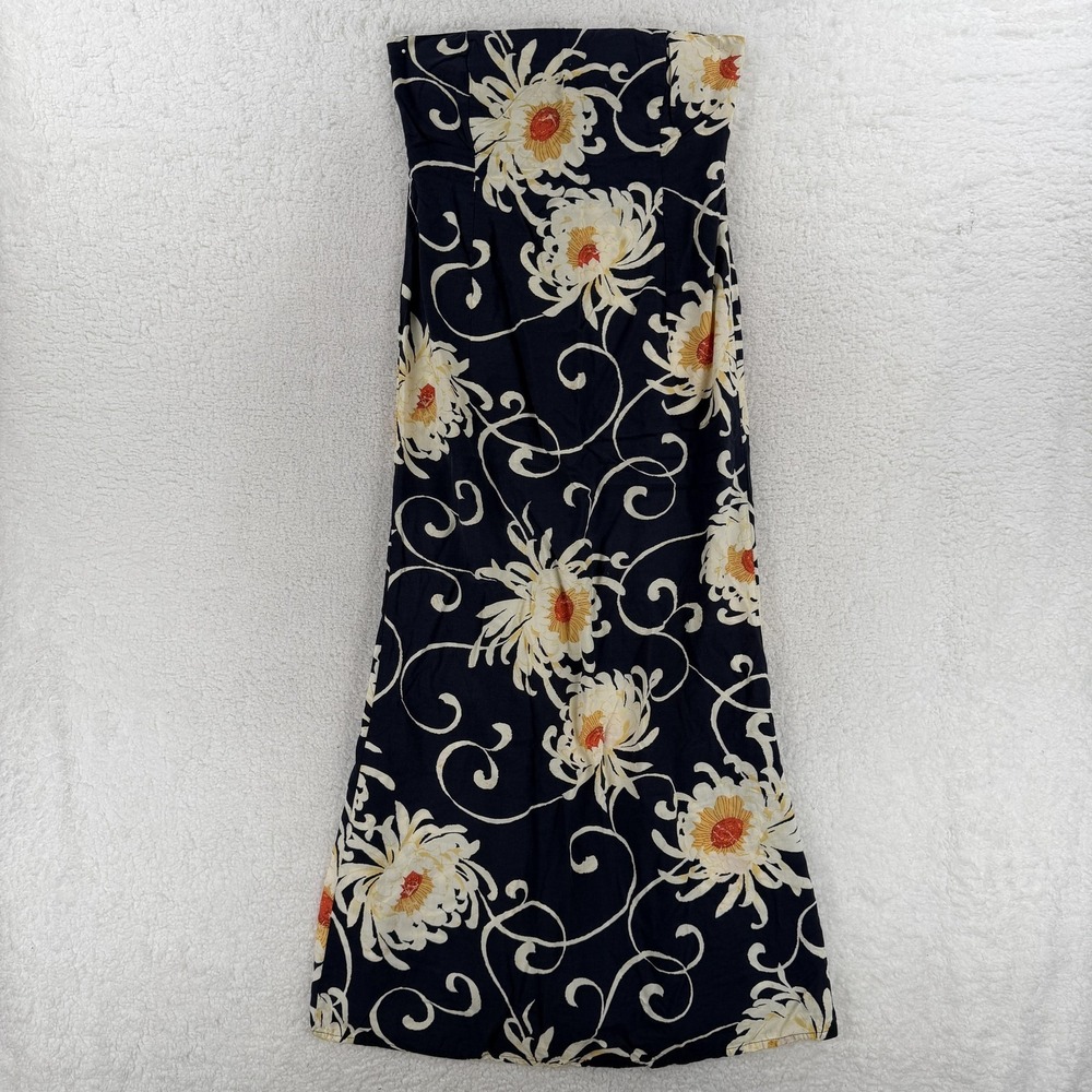 Iolani‎ Dress Womens Small Blue Floral Strapless Maxi Sundress Made In Hawaii
